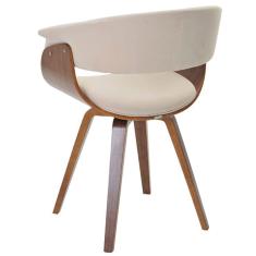 Imagem de Kit 03 Cadeiras Giratória Decorativa para Escritório Home Office Ohana Linho Bege - Gran Belo