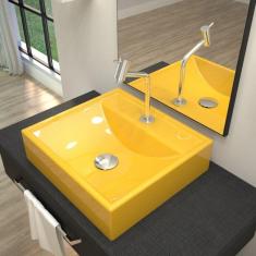 Imagem de Kit Cuba Q39 Com Torneira Pratika 1060 Metal E Válvula Click 1 Pol. 1/2  Sifão Cromado E Flexível Compace 