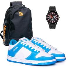 Imagem de Tenis casual skate Caminhada Academia unissex mochila relogio