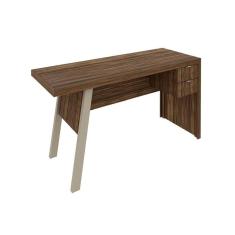 Imagem de Mesa de Computador ME4122 c/ 2 Gavetas Nogal - Tecno Mobili