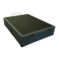 Imagem de Cama Box Baú Casal Suede MArrom Com Pistão A Gás