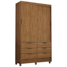 Imagem de Guarda Roupa Sevilha 2 Portas de Correr 6 Gavetas com Pés Carioca Móveis