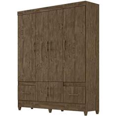 Imagem de Guarda Roupa Casal 6 Portas 9123 Castanho Wood Moval