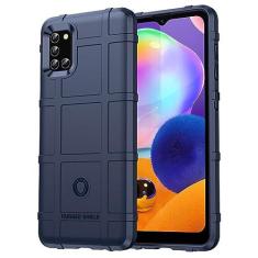 Imagem de Capa de telefone para Samsung Galaxy A31, fibra de carbono refinada, anti-queda, anti-impressões digitais, proteção total de 360°