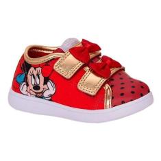 Imagem de Tênis Infantil Feminino Minnie Disney Nº21 Cor Vermelho - Sugar Shoes
