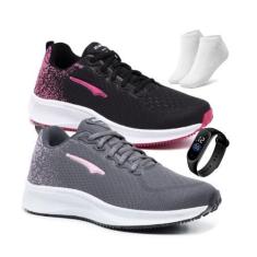 Imagem de Kit 2 Tênis Femininos Esportivo Polo Academia Treino Corrida Caminhada