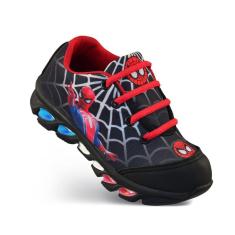 Imagem de Tênis de LED Infantil Menino Aranha Masculino + Mochila + Relógio + Óculos-Masculino