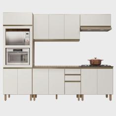 Imagem de Armário de Cozinha 5 Peças Sem Tampo Jany N03 Carvalho/Off - Mpozenato