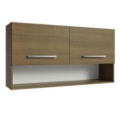 Imagem de Armário Aéreo Cozinha 105cm 2 Portas 1 Nicho Rustic Emilly Madesa