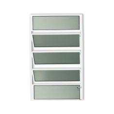 Imagem de Janela de Alumínio Basculante 100x40cm Vidro Mini Boreal Plus Brimak Branco