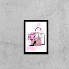 Imagem de Quadro Decorativo Bolsas Com Sapato 45X34Cm