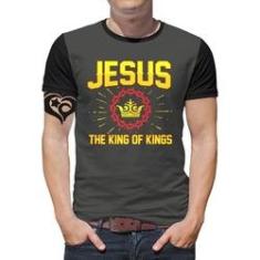 Imagem de Camiseta Jesus PLUS SIZE Gospel criativa Masculina Roupa KNG