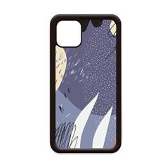 Imagem de Capa violeta com estampa de plantas abstratas para iPhone 12 Pro Max para Apple Mini Mobile Case