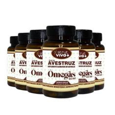 Imagem de 6X Oleo De Avestruz 60Caps 1.000Mg  Strut Omega 3 6 7 9 - Genuinamente