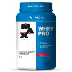 Imagem de Whey PRO Max Titanium Whey Protein e BCAA Sabor Morango 1Kg