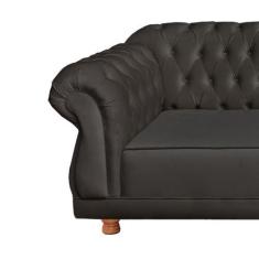 Imagem de Sofá Chesterfield Elisabeth 2M - Suede Cinza Camurça / Sala De Estar,