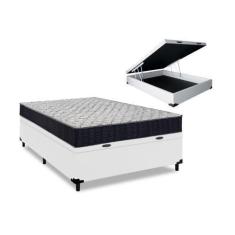 Imagem de Cama Box Baú Viuvo Branco + Colchão De Espuma D45 - Ortobom - Airtech