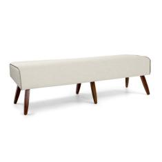 Imagem de Recamier Viseo 160 Cm Linho Bege B-172 Pés De Madeira - D'rossi - Dros