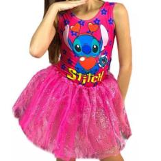 Imagem de Fantasia Infantil lilo stich Body e Saia de tule rosa do 2 ao 10 - Xux