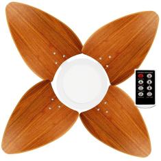 Imagem de Ventilador De Teto Aspen Led 3000K Venti-Delta Branco 4Pás Freijó 110V Com Controle Remoto