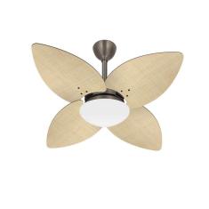 Imagem de Ventilador Teto Bronze 4 Pás Palha Turbo Winds Ventax 220V