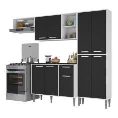 Imagem de Armário de Cozinha Compacta Xangai Multimóveis V2840 Branco/preto