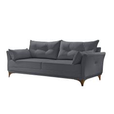 Imagem de Sofá 3 Lugares Living M-97 Veludo Martins Grafite