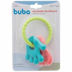 Imagem de Mordedor de Silicone para Bebê - Mãozinha e Pezinho - Azul e Rosa - Buba