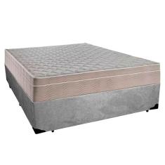 Imagem de Cama Box Casal Suede + Colchão Sereneprime Molas Ensacadas 138x188x65 Cor:cinza