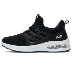 Imagem de HuJAT Tênis de corrida aéreo feminino, tênis atlético, sem cadarço, leve, casual, para academia, corrida, treino, tamanho 34-42, Branco/preto, 38