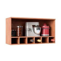 Imagem de Armário Aéreo P/ Cozinha Nápoli Prime Adega C/ 1 Porta Basculante 80cm Amendoa/off White - Ronipa