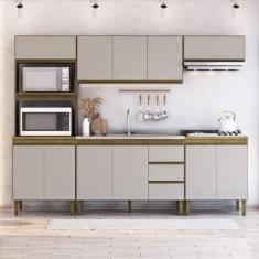 Imagem de Cozinha Modulada 5 Peças 2 Aéreos 2 Balcões e 1 Torre Quente Margarida Mel/Arenas