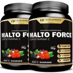 Imagem de Kit 2 Malto Force Maltodextrina Com Vitamina C 1Kg Hf - HF Suplements