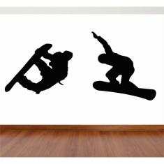 Imagem de Adesivo De Parede Decorativo Esportes Snowboard 110x50cm