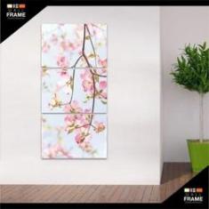 Imagem de Quadro Flores e Plantas Paisagem Mosaico Vertical 3 Peças