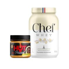 Imagem de Kit Chef Whey 907G + Pasta De Amendoim 500G Hot Fit