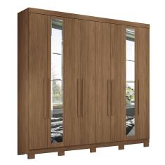 Imagem de Guarda Roupa Casal Master New 8.4 8 Portas Jatobá Com Espelho E Pés - Santos Andirá