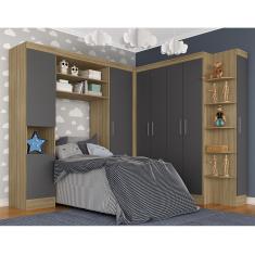 Imagem de Guarda Roupa Modulado Solteiro Andrea Boreal/grafit - Móveis Arapongas