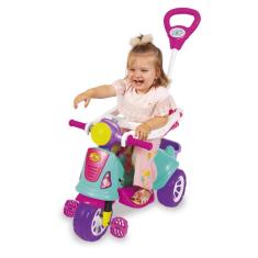 Imagem de Triciclo Avespa Pink Com Empurrador E Proteção - Maral