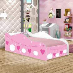 Imagem de Mini Cama Fun Nuvens Meninas Infantil Com Colchão