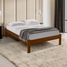 Imagem de Cama Casal Turca em Madeira Maciça Castanho -Casa da Madeira