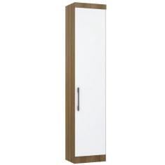 Imagem de Guarda Roupa Sapateira Modulada 50cm 1 Porta Paris Luciane Móveis Avelã Pf Com Branco Pf