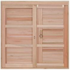 Imagem de Janela de Madeira Veneziana 100x120cm Com Caixilho 12cm  EWK 210 Rondosul Marroml