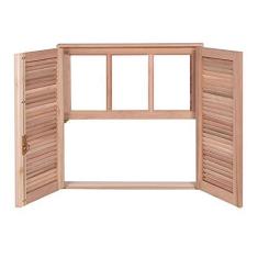 Imagem de Janela Guilhotina Com Ferragem JE821 Esel 120cmx120cmx12cm Natural