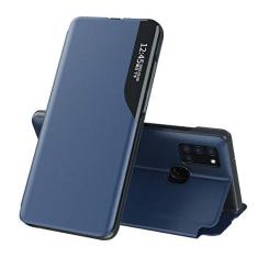 Imagem de Celular Capa Samsung Galaxy A21S Case Função de Sono Inteligente(Exibidas hora e data) Função de Suporte para flip e Absorção Magnética Case Ultrafina Couro Protetora Cover: