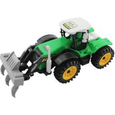 Imagem de Trator Escavadeira Miniatura Articulado Verde Fricção - Gici Kids