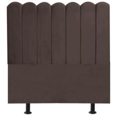Imagem de Cabeceira Nuvem Cama Box Solteiro 90 cm Alanis Suede Marrom
