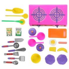 Imagem de Kit Brinquedo Cozinha Fogão 2 Panelinhas Chef's Kitchen - Pica Pau