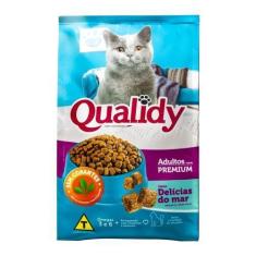 Imagem de Ração Qualidy Para Gatos Adultos Sabor Delícias Do Mar 1Kg