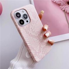 Imagem de Capa de telefone de grão de pele de cobra cor sólida para iphone 14 11 13 12 pro max 7 8 14 plus xr x xs max capas traseiras macias, rosa, para iphone 7 ou 8